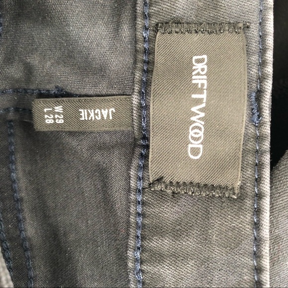 DRIFTWOOD Jackie Patterned Jeans Black Blue Zebra Animal Print 29 Raw Hem Women - Picture 7 of 8